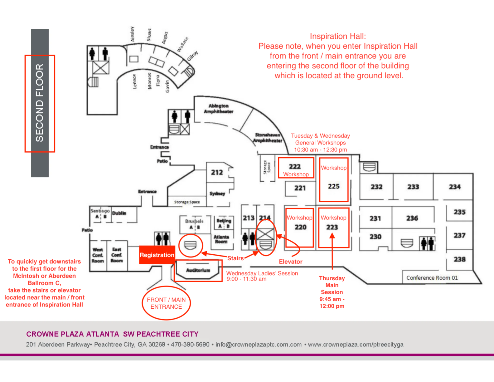 Meeting Space Map PDF — Second floor