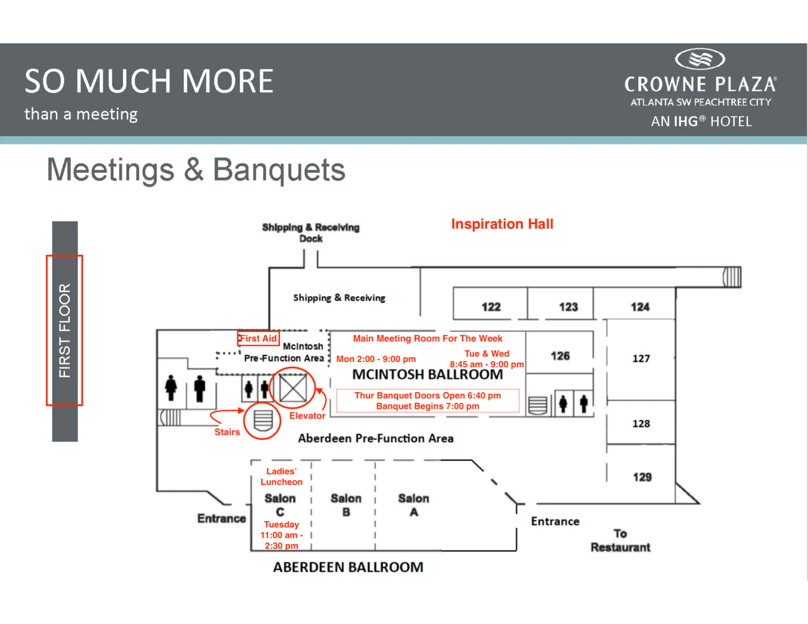 Meeting Space Map PDF — First floor
